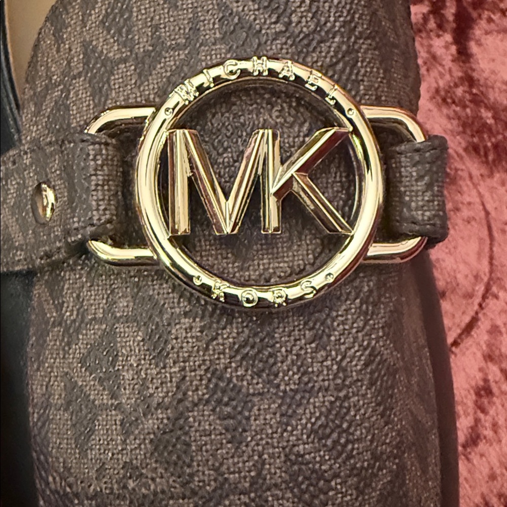 Michael Kors Black and Brown Signature Loafers - Picture 6 of 8